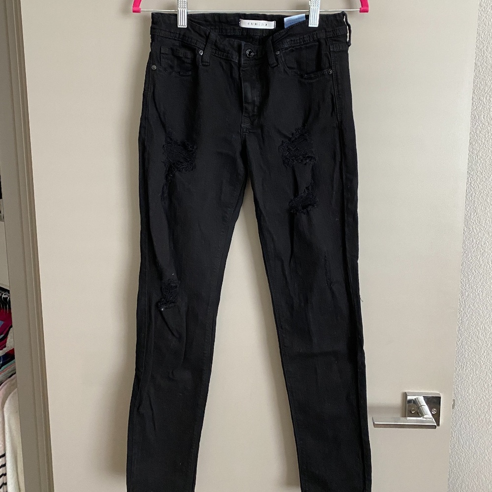 Maxwell Low Rise Distressed Skinny Jeans